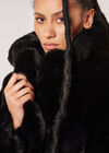 Short Opulent Fur Coat, Black, large