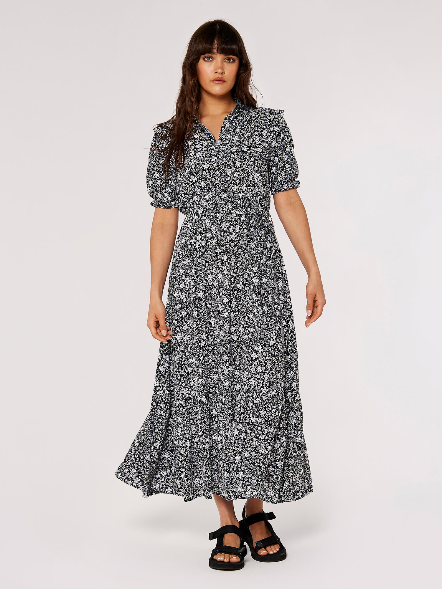 Vintage floral best sale maxi dress