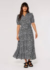 Vintage Floral Maxi Dress, Black, large
