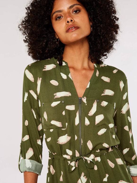 Utility Mini Dress , Khaki, large