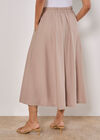 Pleated A-Line Midi Skirt, Stone, large