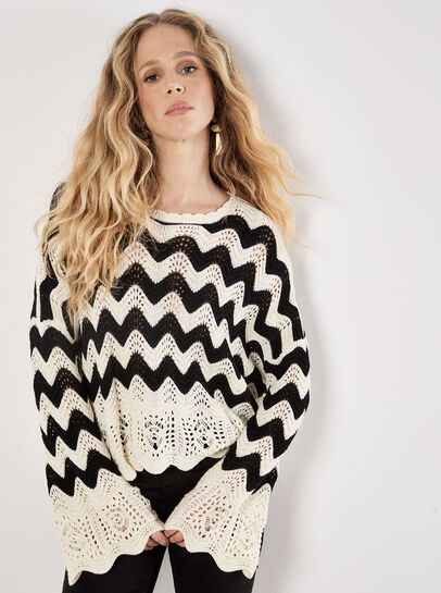 Chevron Scallop Boarder Jumper
