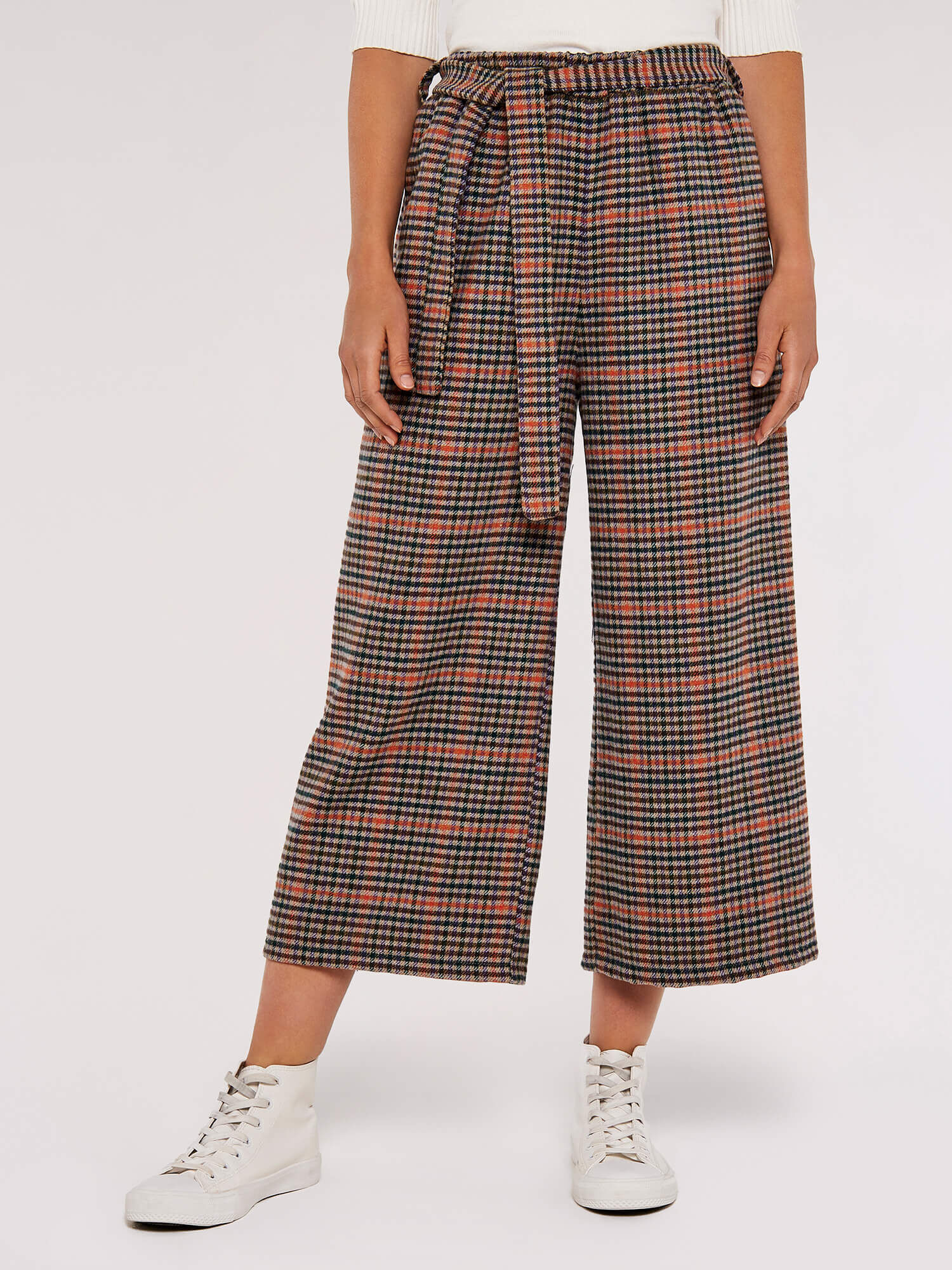 Checkered culottes sales