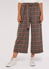 Heritage Warm Check Culottes, Brown, large