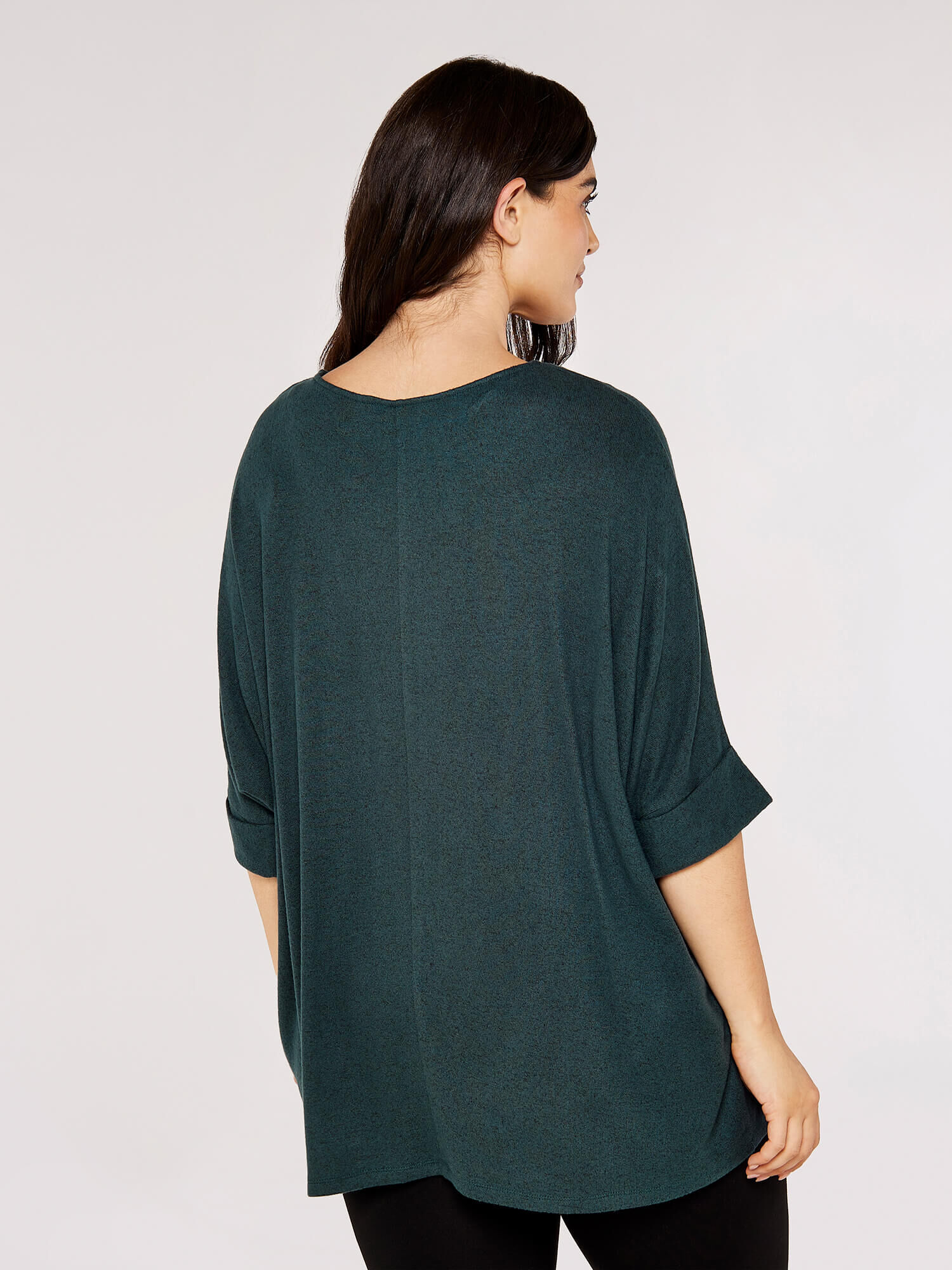 Curve Batwing Top Apricot Clothing