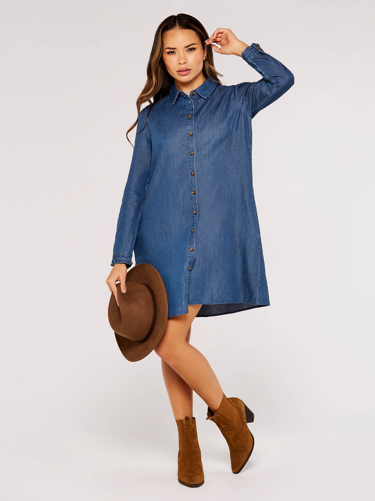 Apricot denim dress 2025