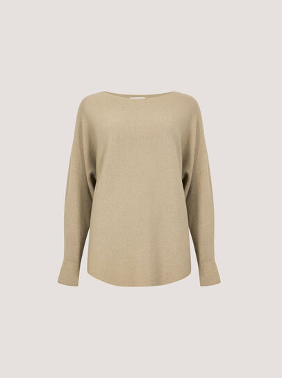 Metallic Ribbed Knit Jumper
