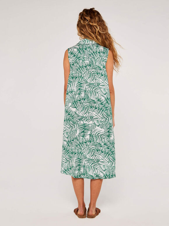Leaf High-Low Dress, Green, large