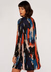 Paint Print Swing Mini Dress, Orange, large