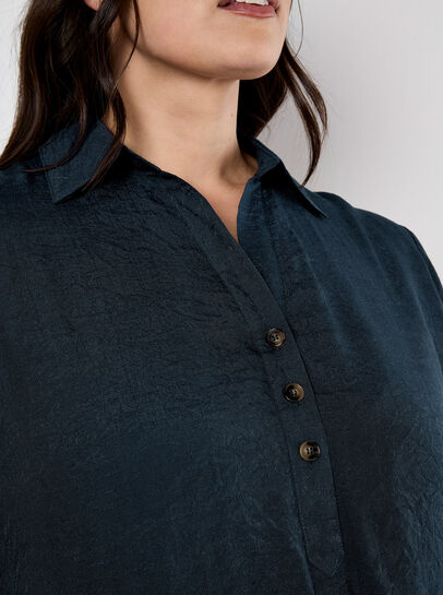 Slub Shimmer Relaxed Blouse