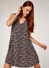 Vintage Ditsy Pocket Dress, Navy, large