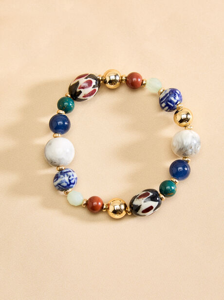 Multi Stone Beaded Bracelet