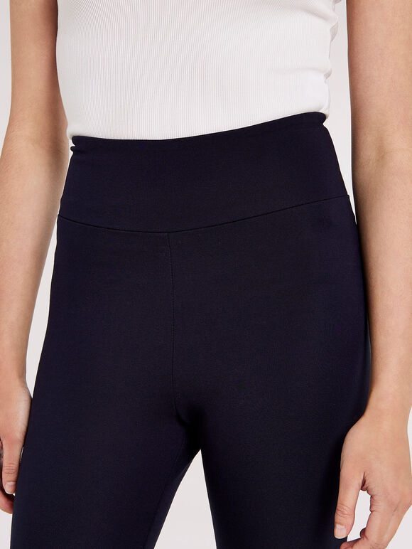 Waistband Ponti Legging, Navy, large