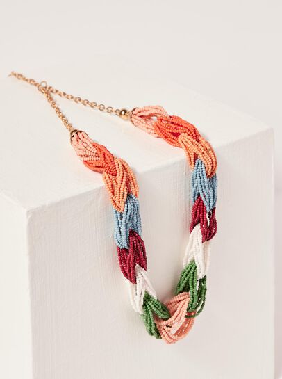 Multicoloured bead necklace