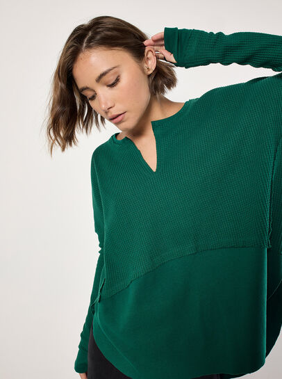 Waffle Jersey Layered Top