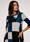 Colour Block Swing Mini Dress, Teal, large