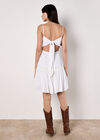 Shimmer Camisole Mini Dress, White, large