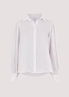 Balloon Sleeve Shirt, White, large