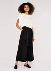 Paperbag Wide Leg Trousers, Black, large