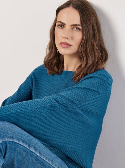 Textured Knit Lightweight Jumper