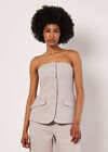 Tailored Bandeau Waistcoat, Stone, large