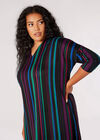 Curve Soft Touch Stripe Top, Black, large