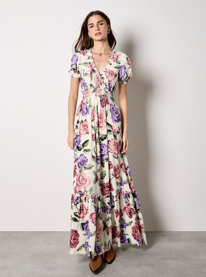 Chloe Floral Wrap Maxi Dress
