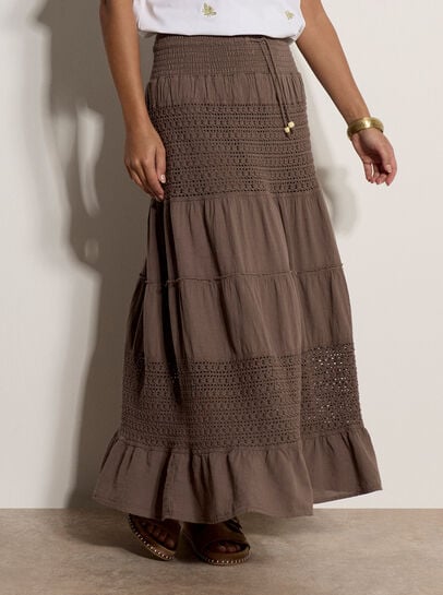 Crochet Tiered Maxi Skirt