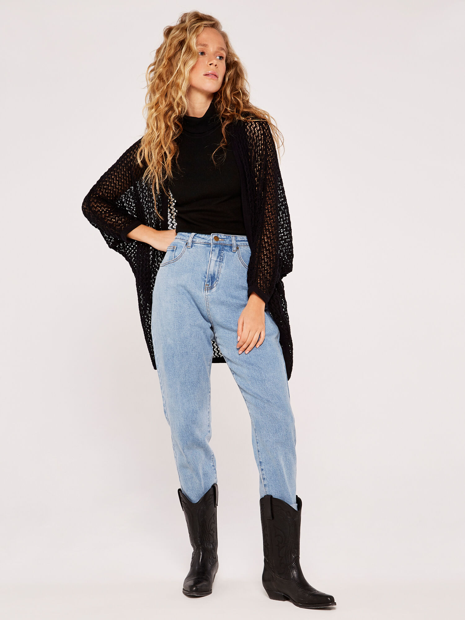 Wavy Cocoon Cardigan Apricot Clothing