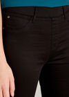 Cotton Sateen Skinny Jeggings, Black, large