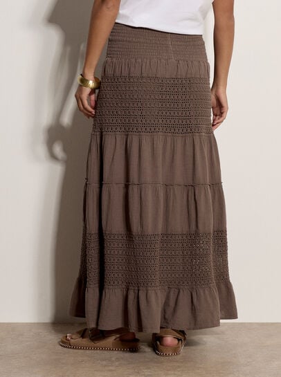 Crochet Tiered Maxi Skirt