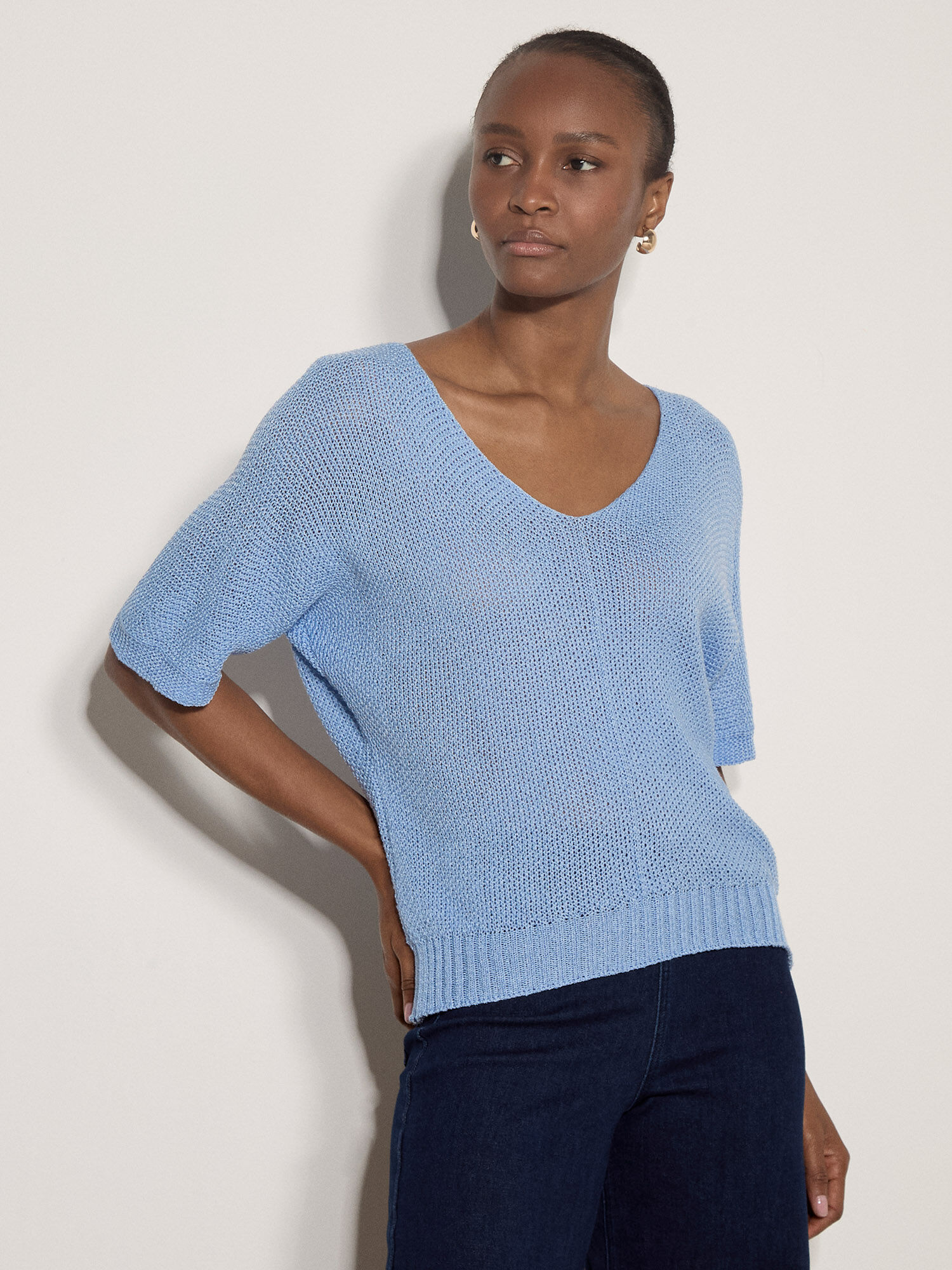 Waffle Open Knit Top | Apricot Clothing
