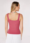 Ribbed Jersey Tank Top, Pink, large