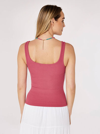 Ribbed Jersey Tank Top