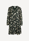 Chiffon Floral Print Mini Dress, Green, large