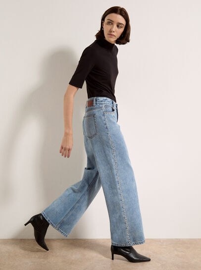 Maca Stud Straight-Leg Jeans