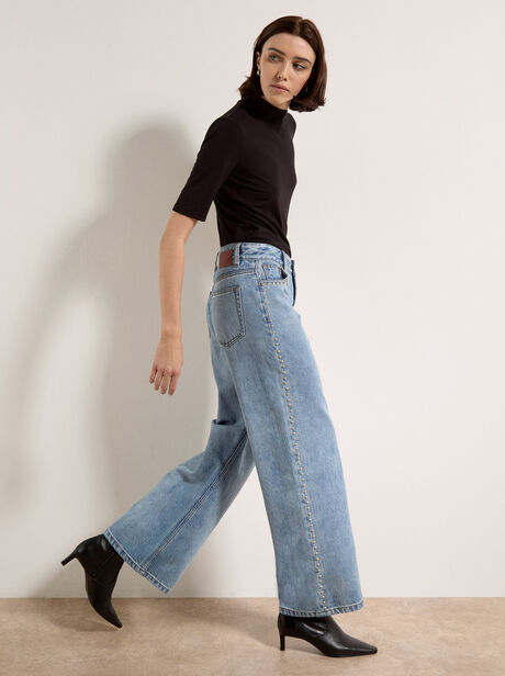 Maca Stud Straight-Leg Jeans