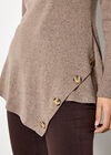 Asymmetric Hem Knit Top, Stone, large