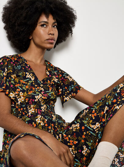 Botanical Floral Mini Dress