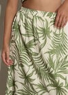 Palm Print Midi Skirt, Cream, large