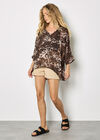 Leopard Kaftan Top, Stone, large