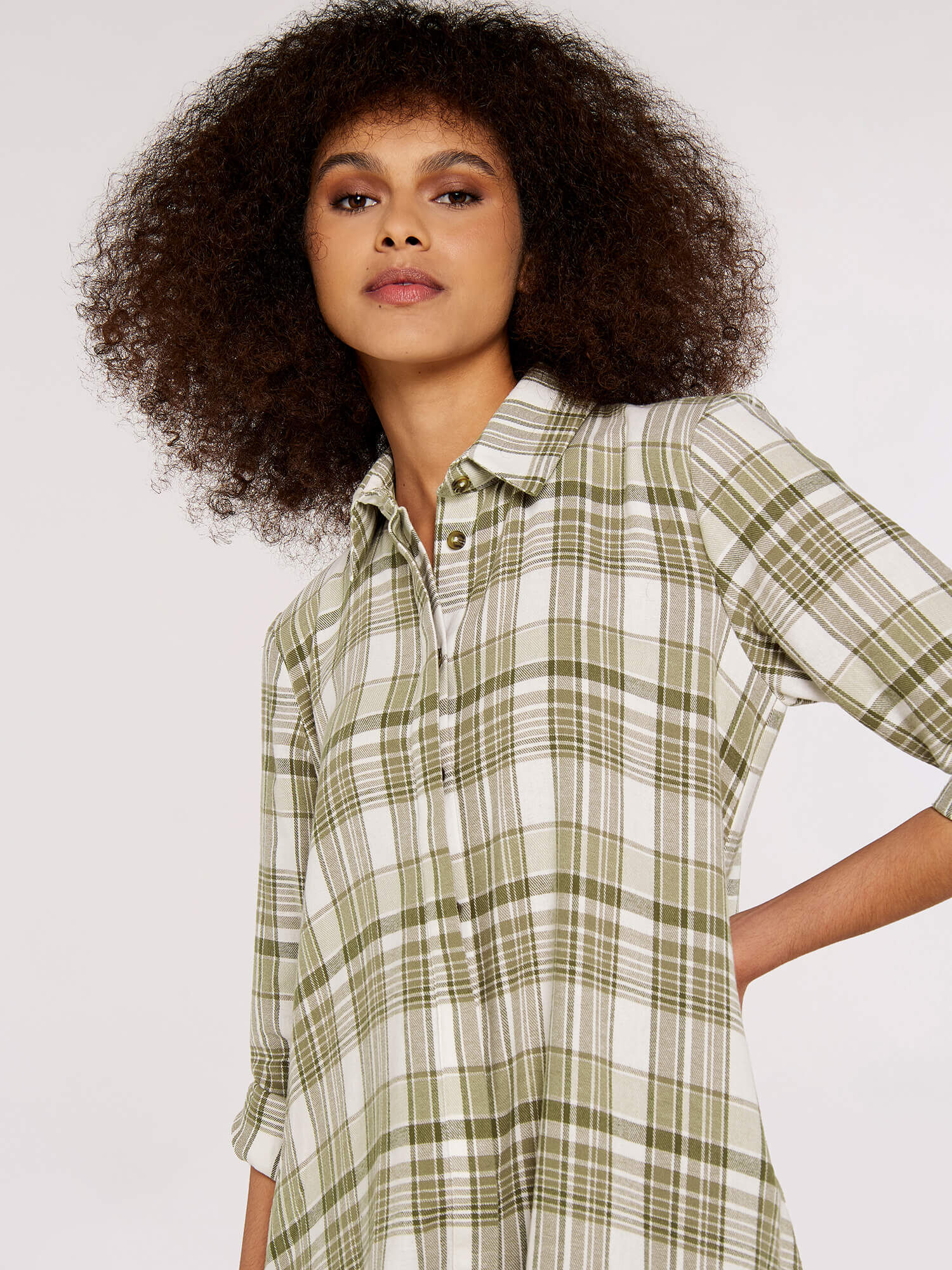 Plaid t shirt dress outlet