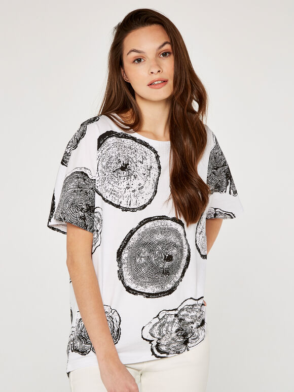 Tree Trunk Tee, Cream, large