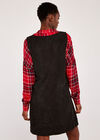 Corduroy 2 Pocket Pinafore Dress, Black, large