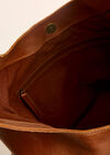 Leather Shopper Bag, Brown, large