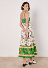 Birds And Palms Print Midi Dress, Green, large