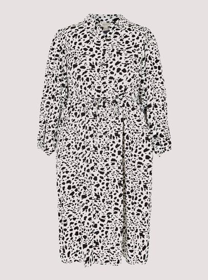 Curve Animal Print Midi Dress
