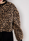 Leopard Boucle Jumper, Brown, large