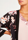 Black Watercolour Floral Cover Up , Black, large