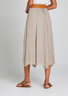 Crinkle Midi Skirt, Brown, large